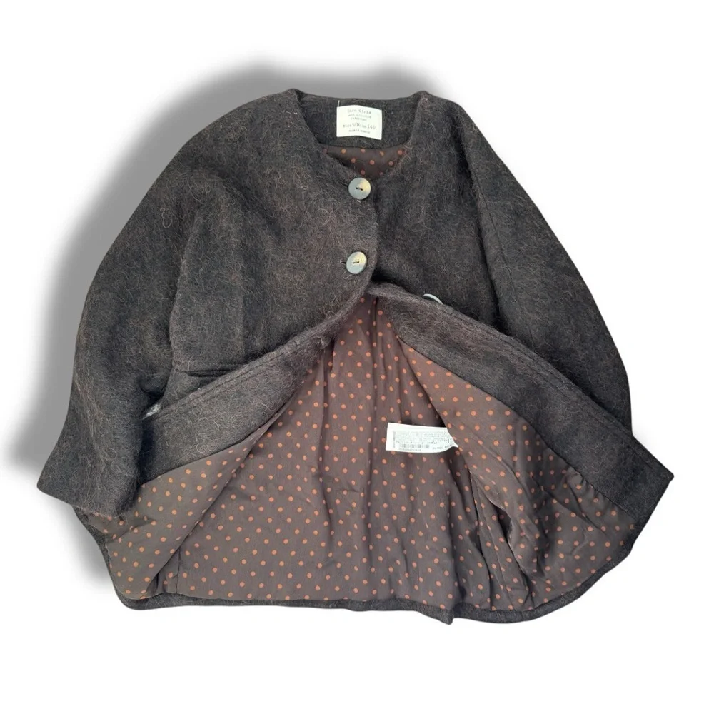 ZARA Girls Soft Collection Outwear Alpaca Wool size 9/10 cm140